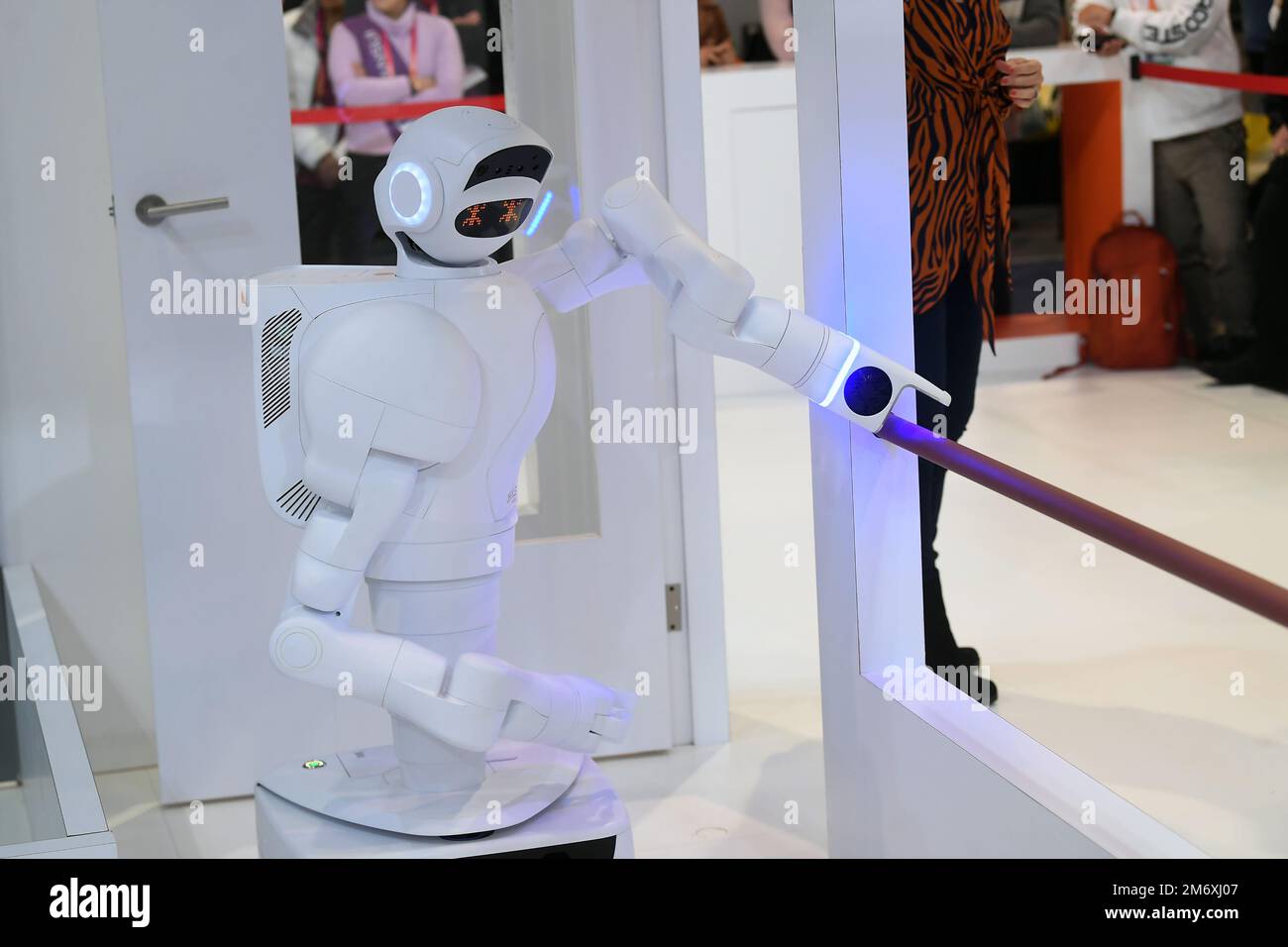Las Vegas, USA. 05th Jan, 2023. Aeo, a Aeolus Robotics robot demonstrates  it's capabilities during CES 2023 at the Las Vegas Convention Center in Las  Vegas, NV on January 5, 2023. (Photo