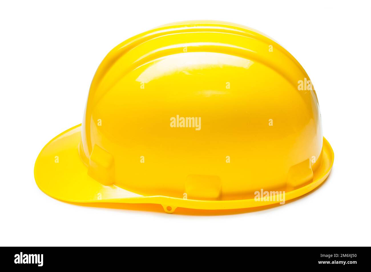construction yellow helmet isolated on white background Stock Photo Alamy