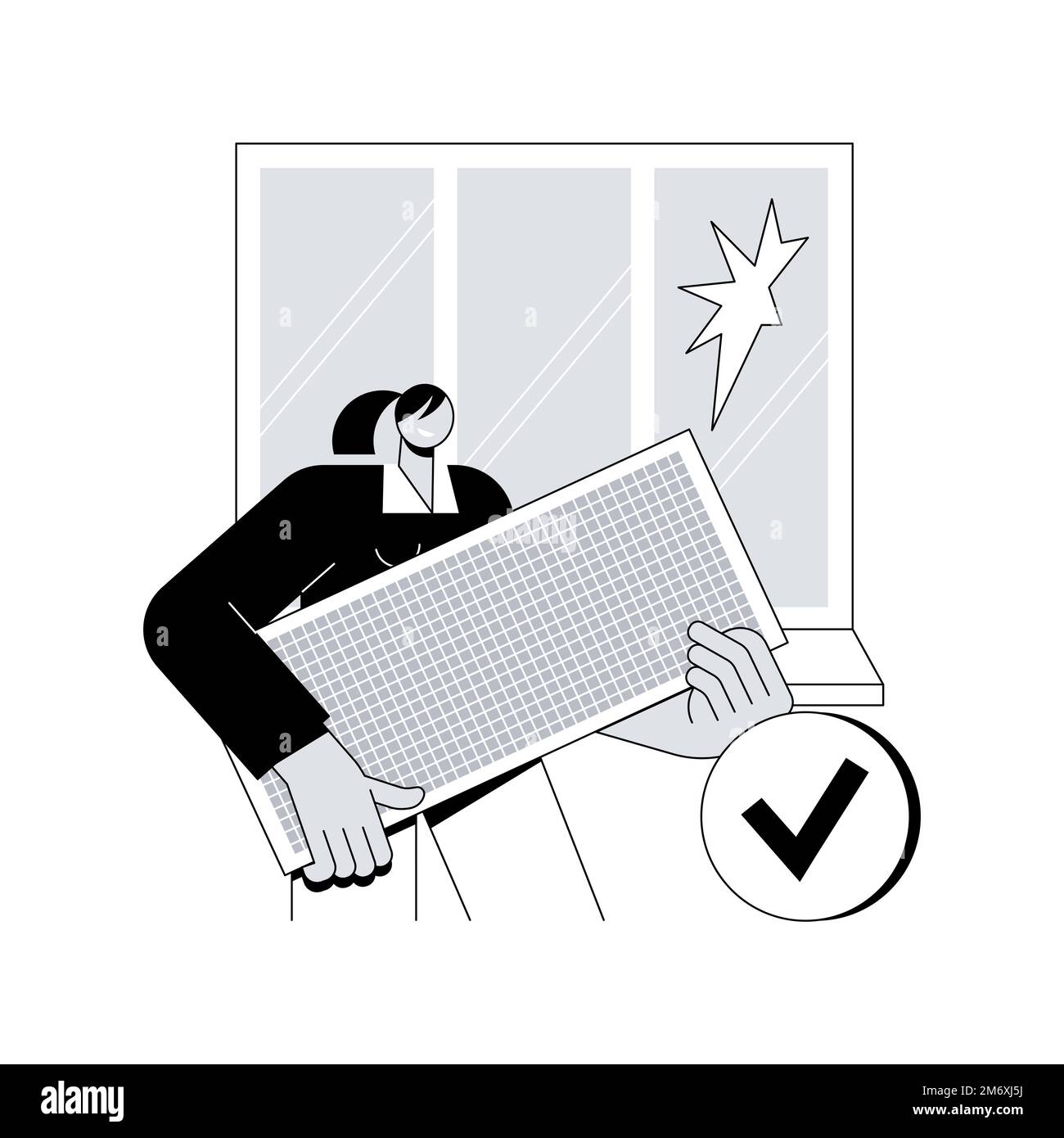 Window Repair Drawing Windows and doors services abstract concept vector illustration ...