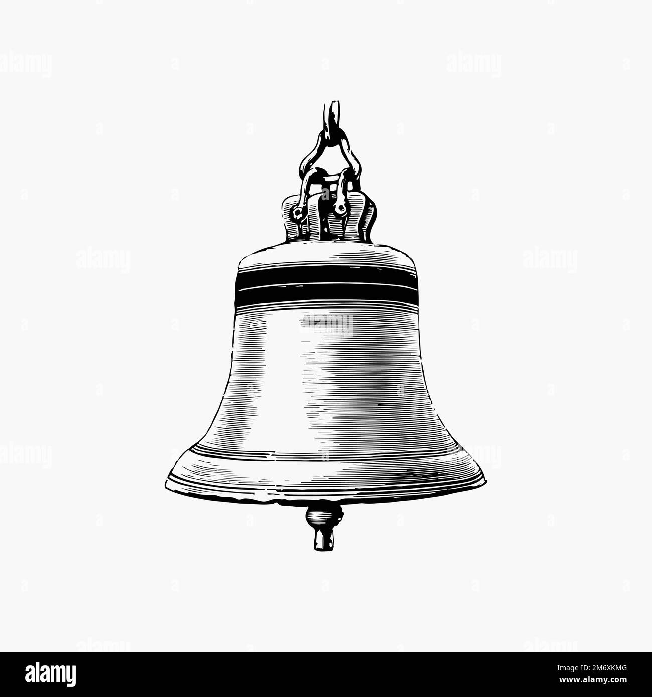 Monastery bell illustration vector Stock Vector