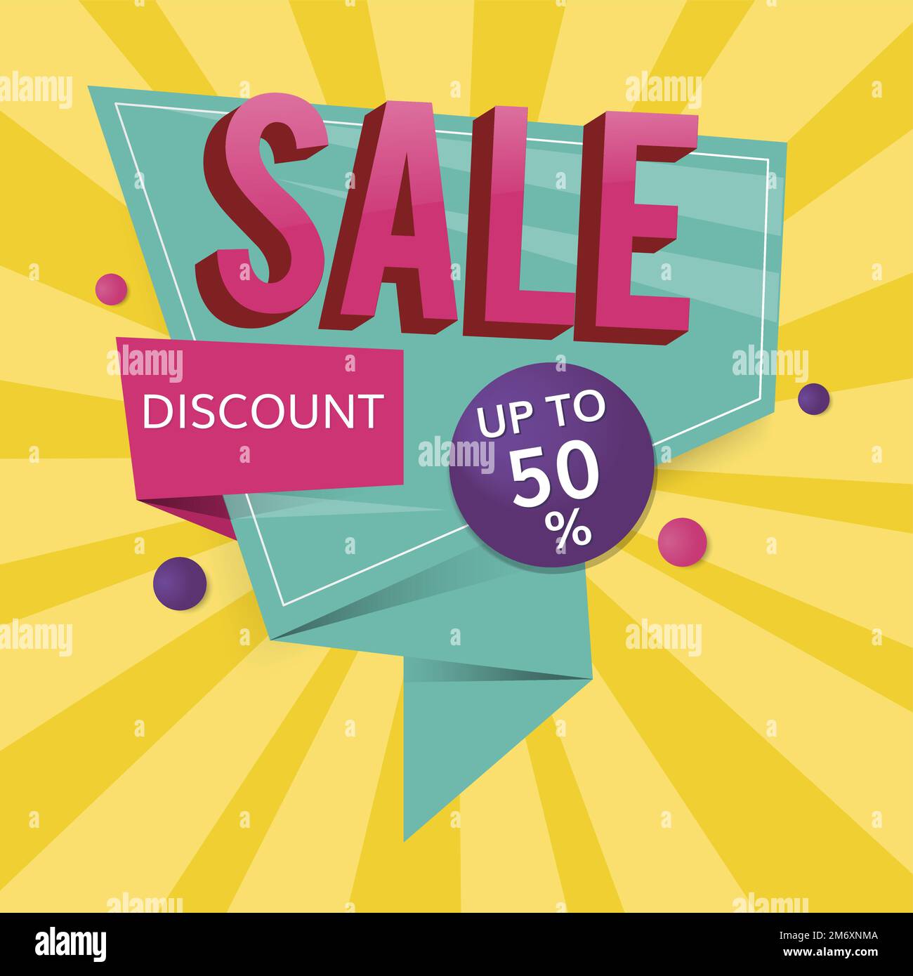Colorful 50 off shop sale discount promotion badge vector Stock Vector