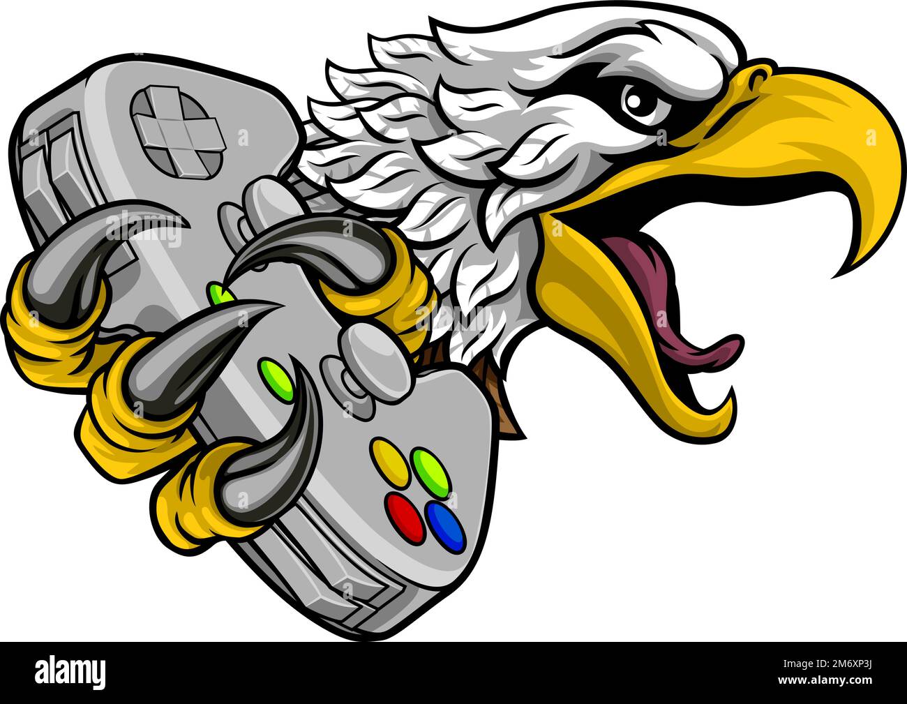 Eagle Hawk Gamer Video Game Cartoon Mascot Stock Vector Image & Art - Alamy