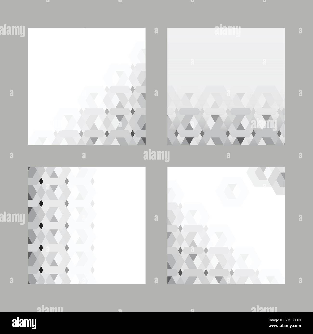 3D white and gray hexagonal patterned banner vector Stock Vector