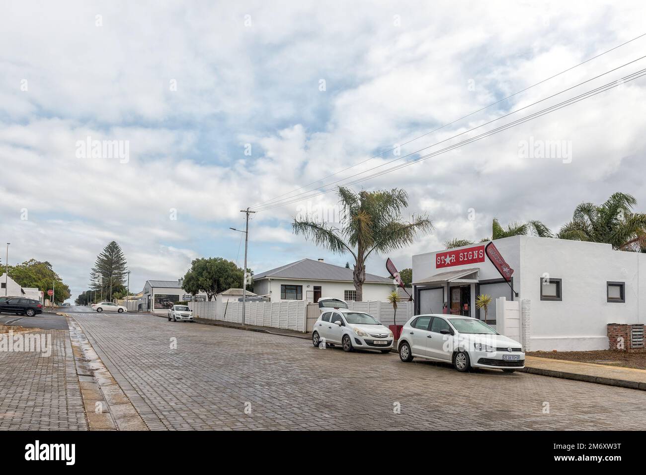 Bredasdorp, South Africa Sep 23, 2022 A street scene, with a signage