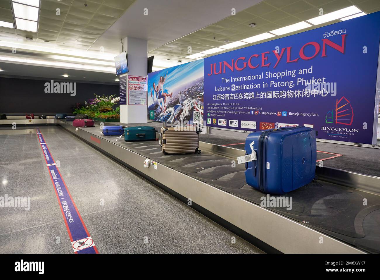 PHUKET, THAILAND CIRCA JANUARY, 2020 baggage claim area in Phuket