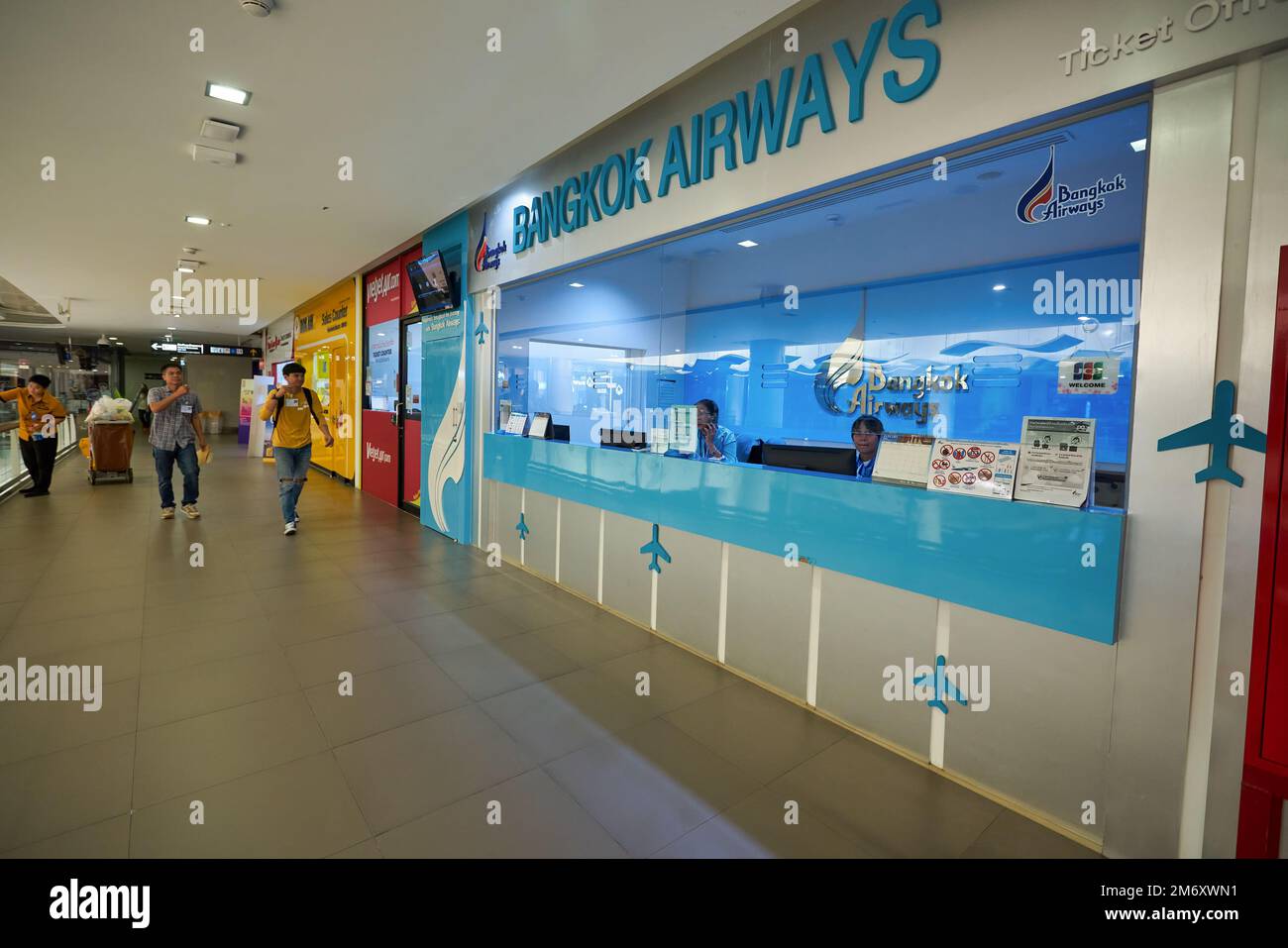 PHUKET, THAILAND CIRCA JANUARY, 2020 Bangkok Airways ticket office