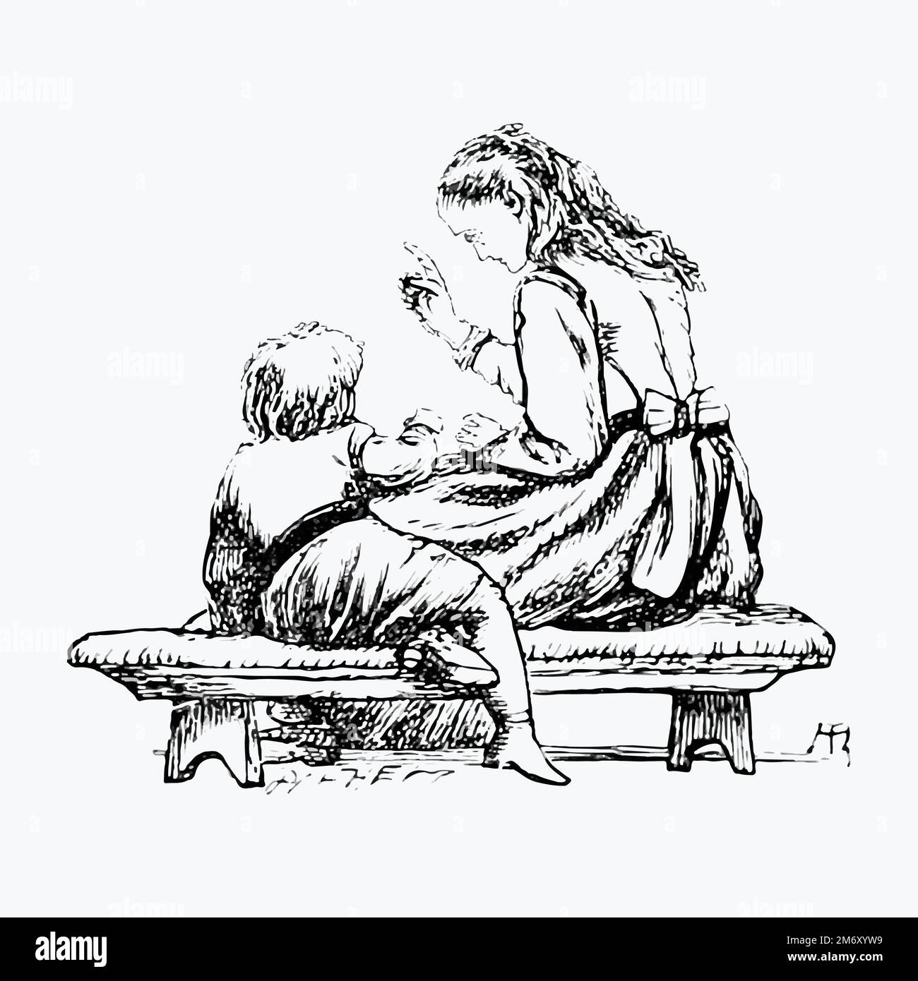 Woman teacher boy teaching Stock Vector Images - Alamy