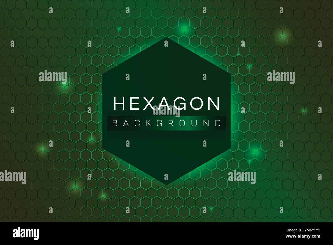 Green hexagon background design vector Stock Vector Image & Art - Alamy