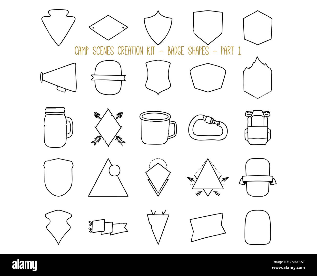 Set of outline badge shapes Stock Vector Image & Art Alamy