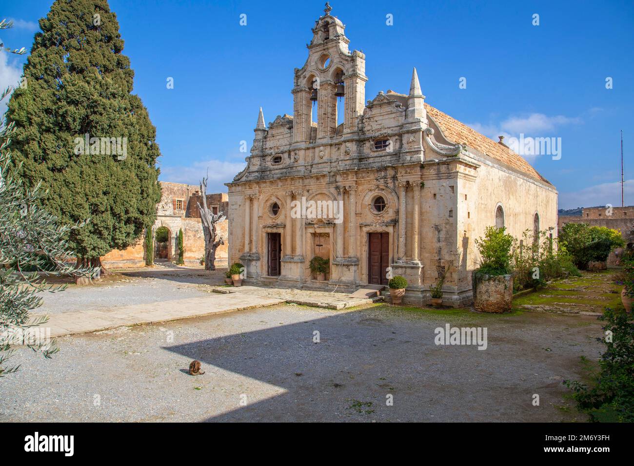 Arcadi Monastery Crete Greece - Stock Image