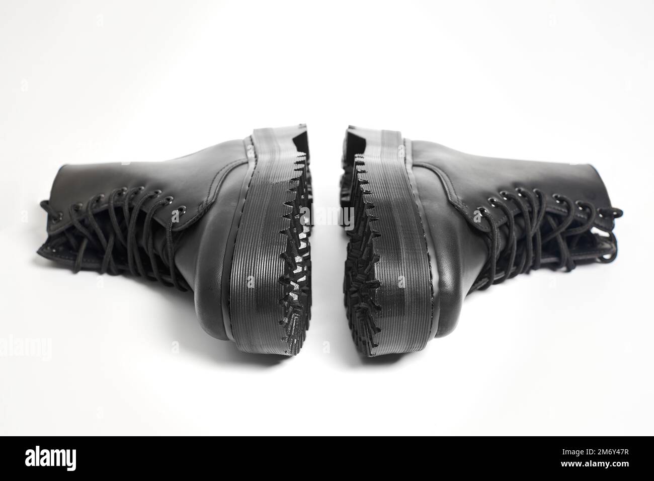 heeled platform combat boots