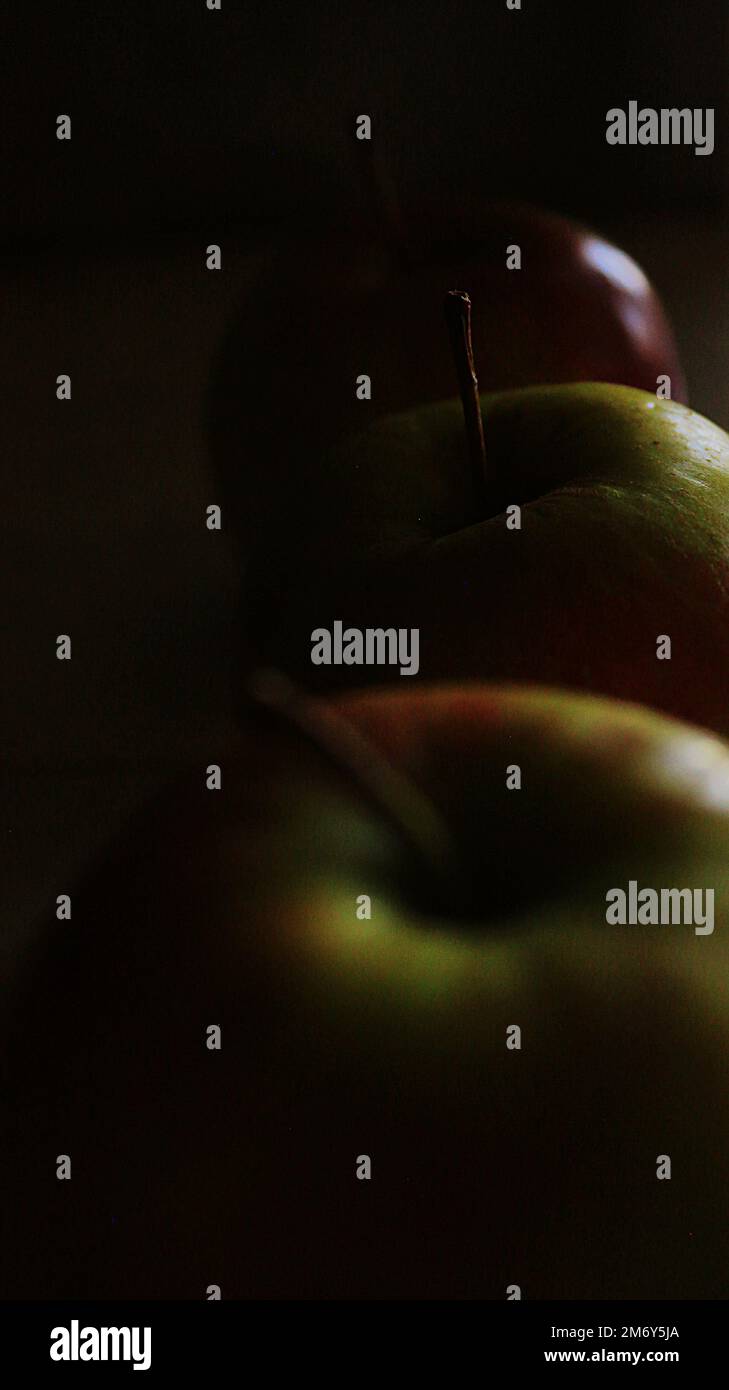 A vertical closeup of apples Stock Photo - Alamy
