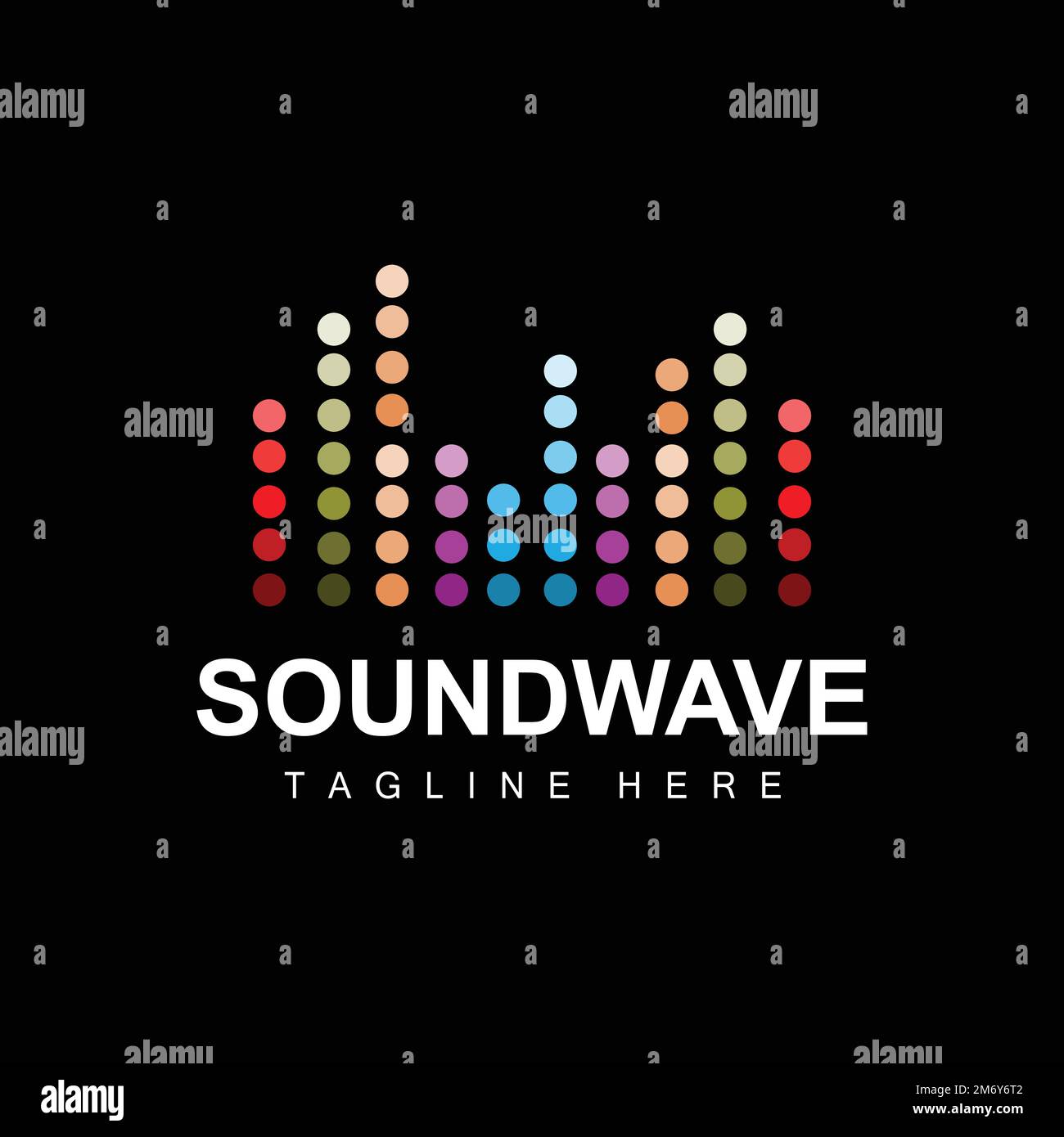 Sound Wave Logo, And Sound Tone Vector Icon Template Music Brand Product Stock Vector