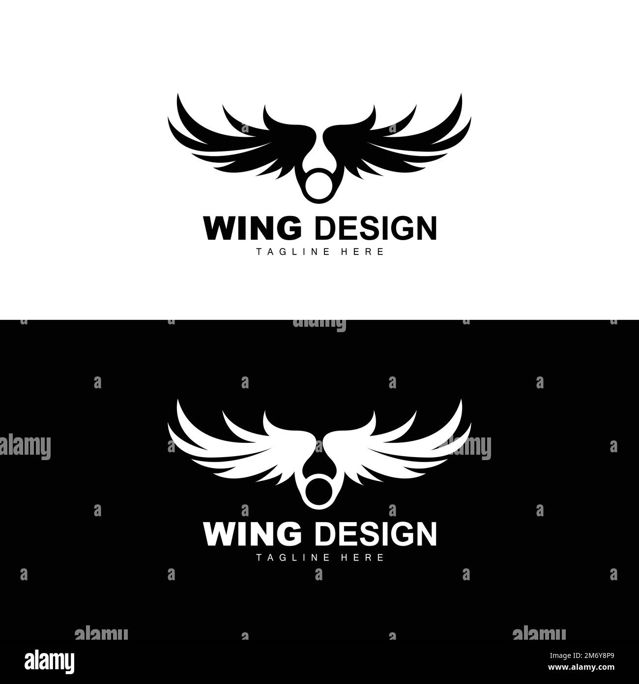 Wings Logo, Phoenix Logo, Bird Wing Vector, Template Illustration, Wing