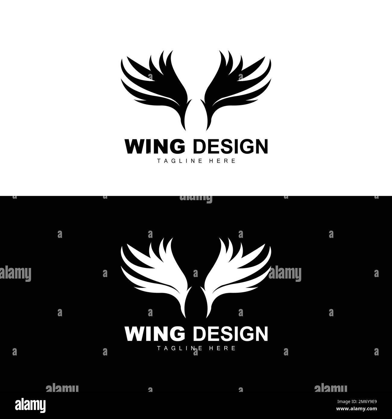 Wings Logo, Phoenix Logo, Bird Wing Vector, Template Illustration, Wing
