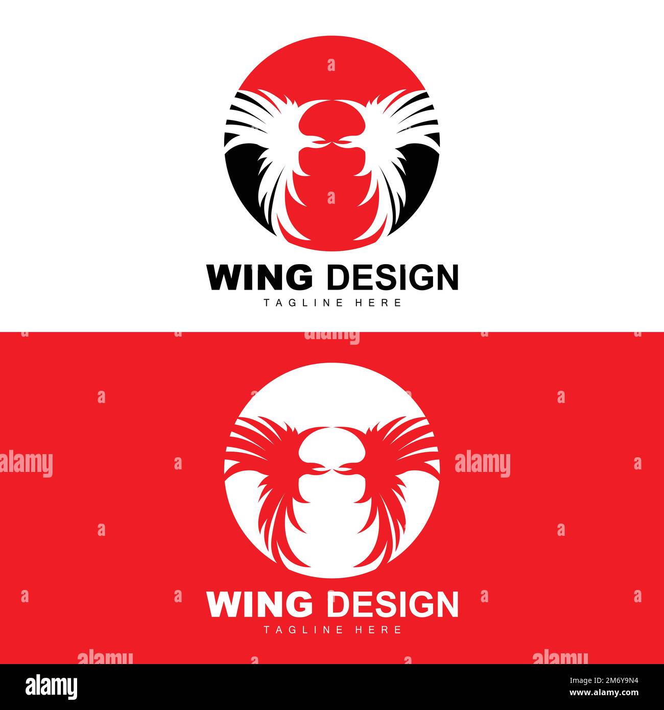 Wings Logo, Phoenix Logo, Bird Wing Vector, Template Illustration, Wing