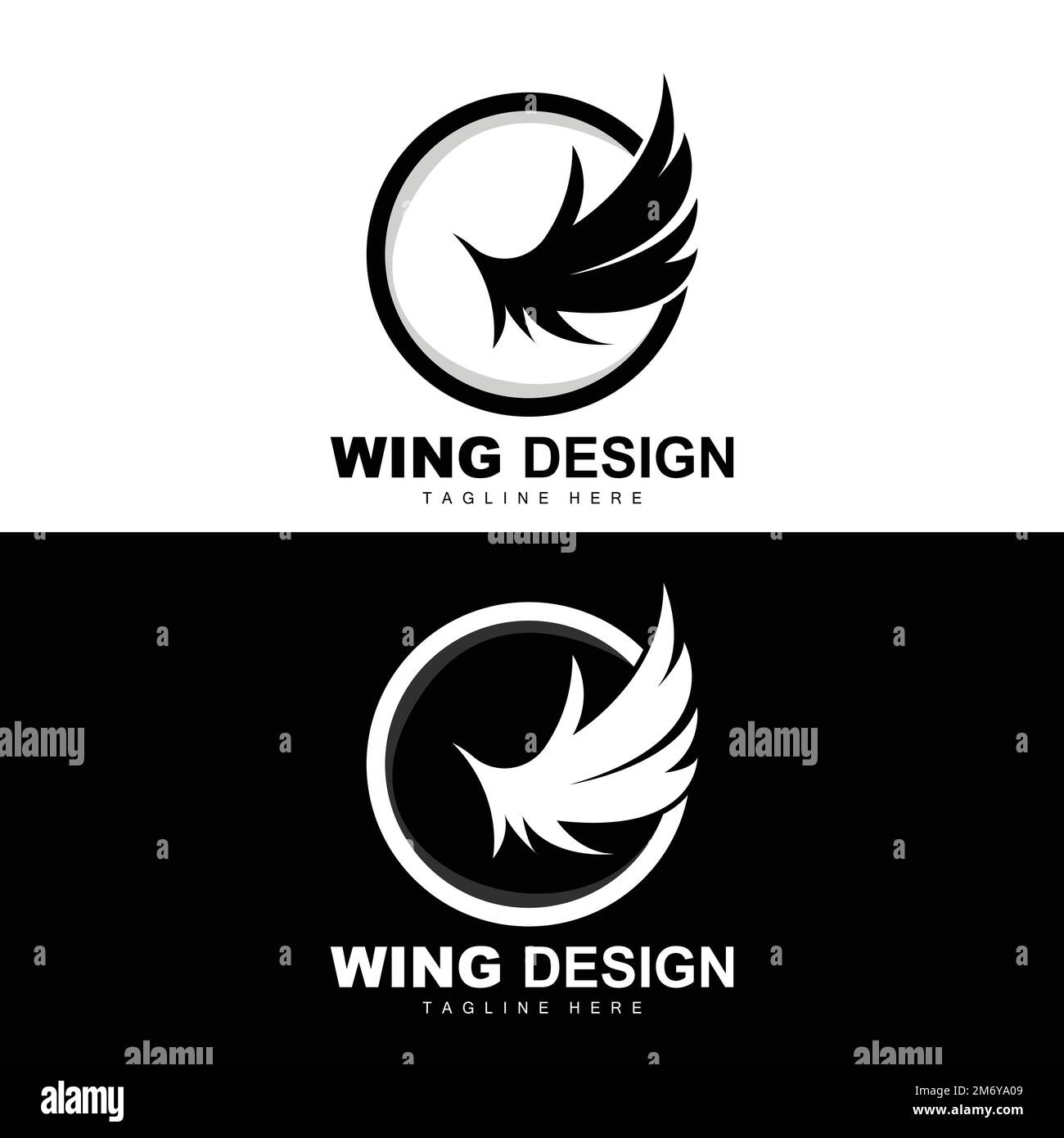 Wings Logo, Phoenix Logo, Bird Wing Vector, Template Illustration, Wing