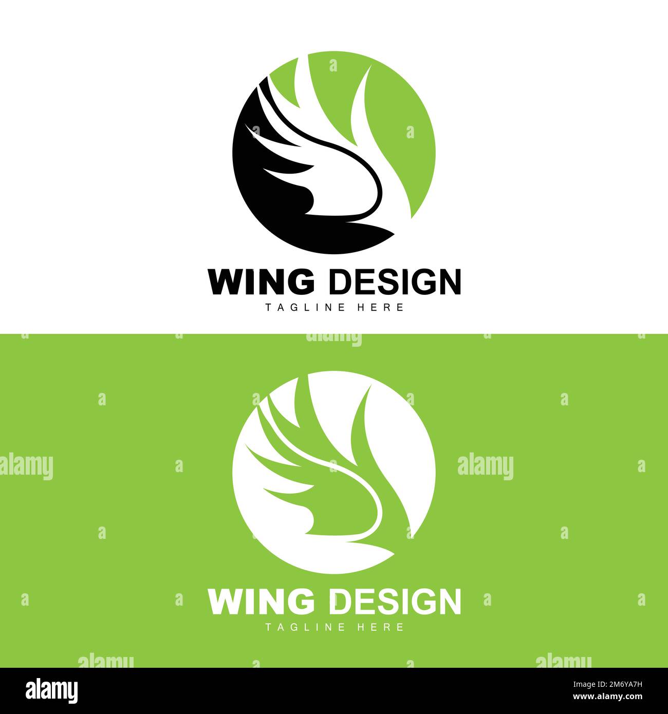 Wings Logo, Phoenix Logo, Bird Wing Vector, Template Illustration, Wing