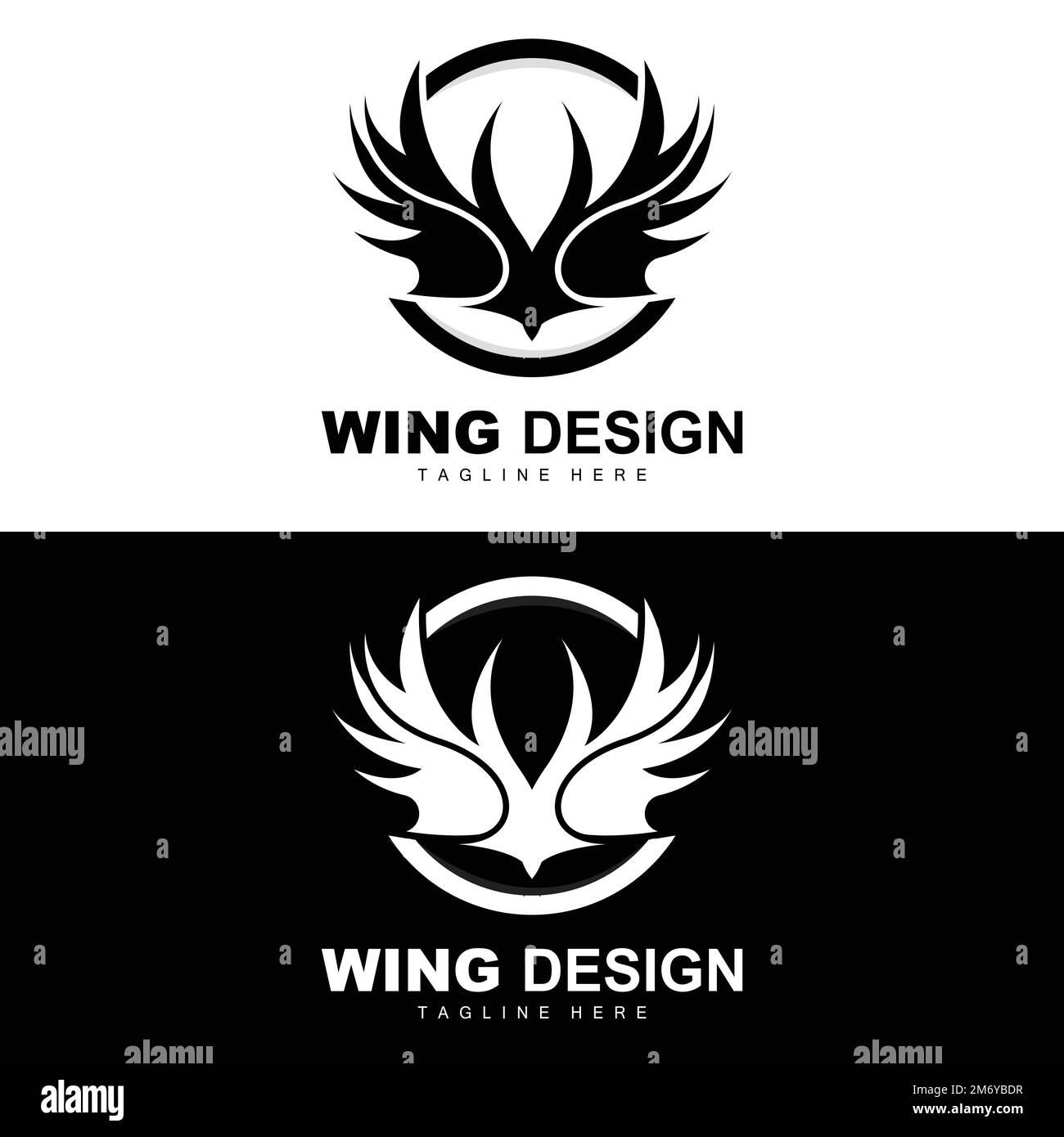 Wings Logo, Phoenix Logo, Bird Wing Vector, Template Illustration, Wing