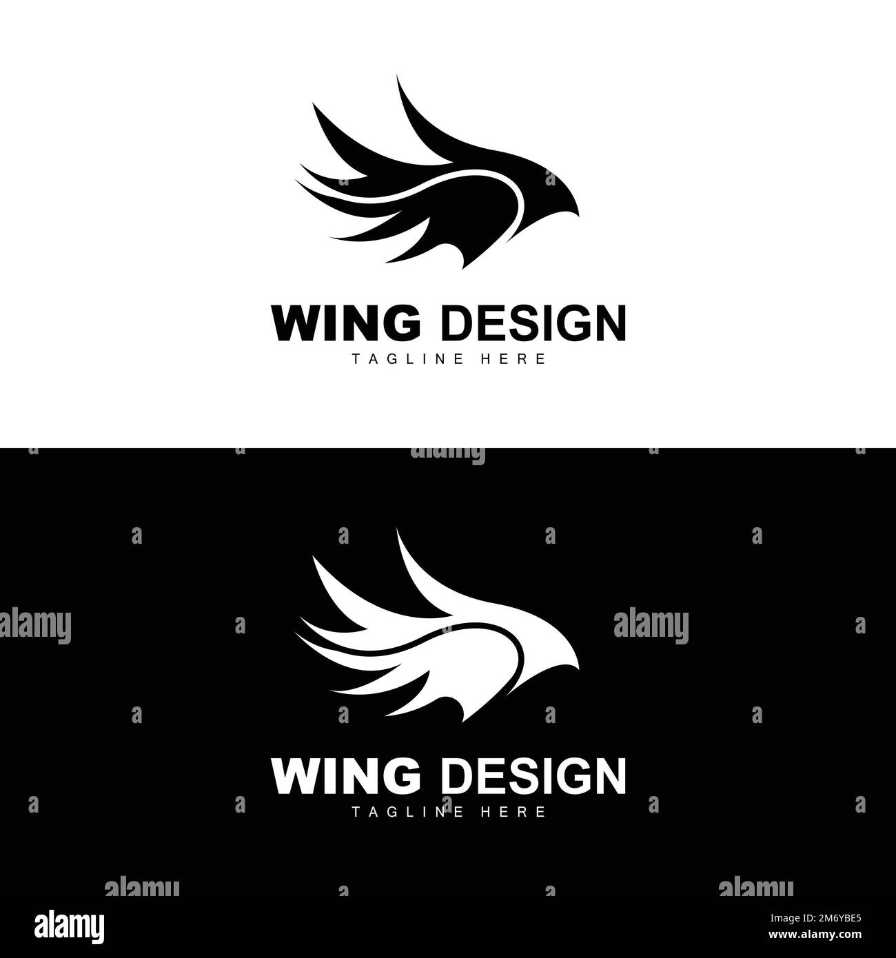 Wings Logo, Phoenix Logo, Bird Wing Vector, Template Illustration, Wing