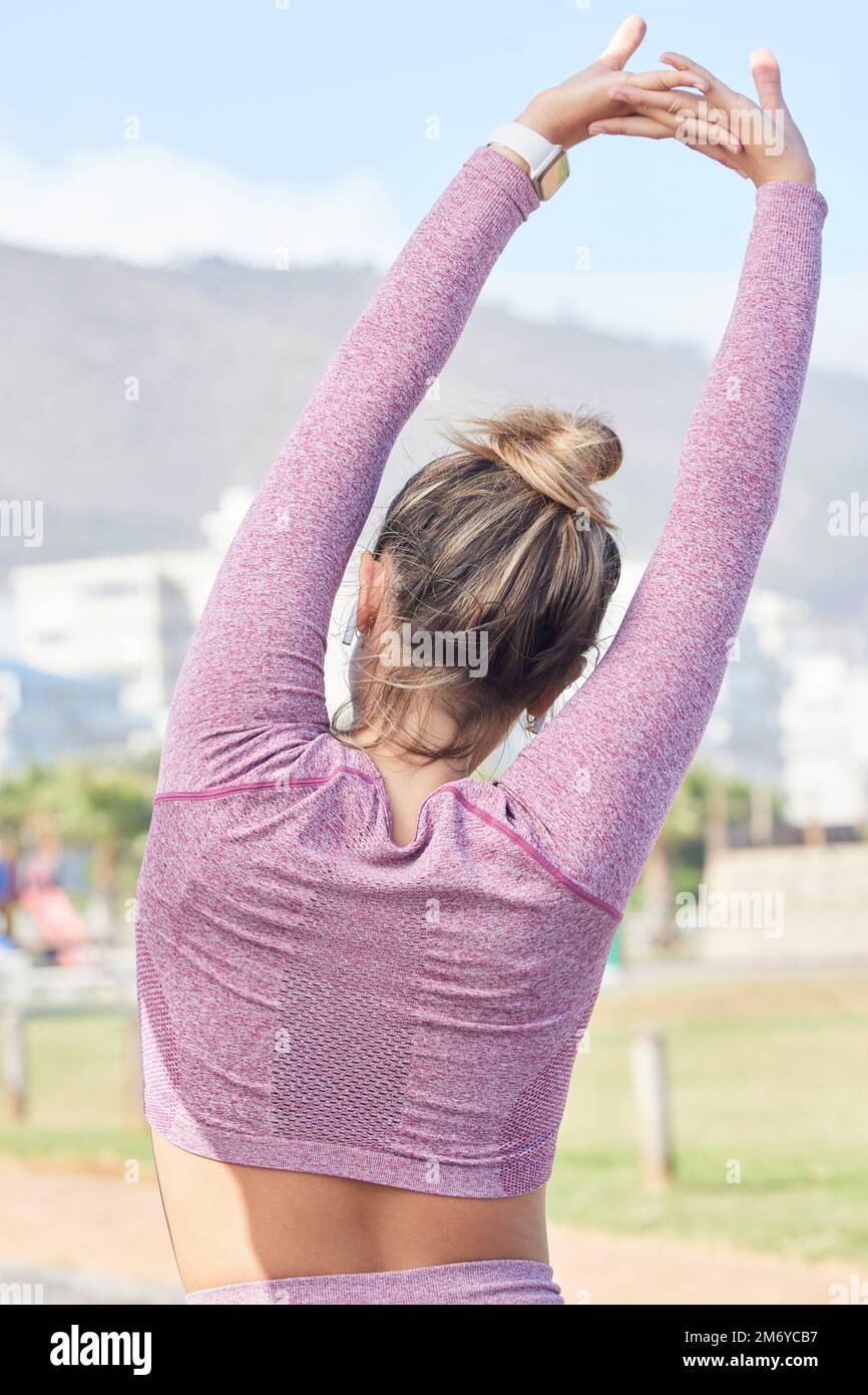 Woman and back arm exercise hi-res stock photography and images - Alamy
