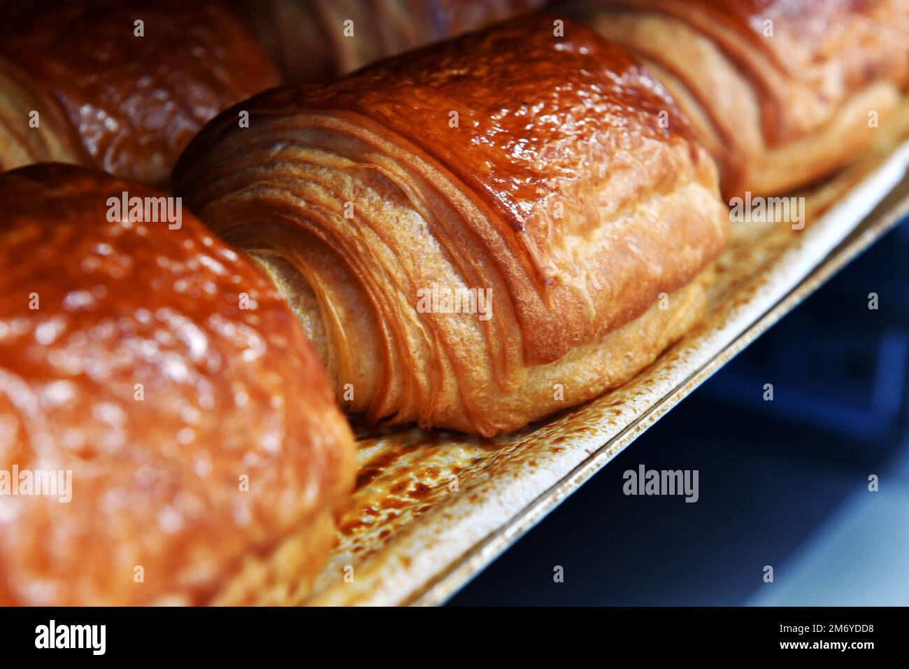 Chocolate croissant in a bakery France Stock Photo Alamy