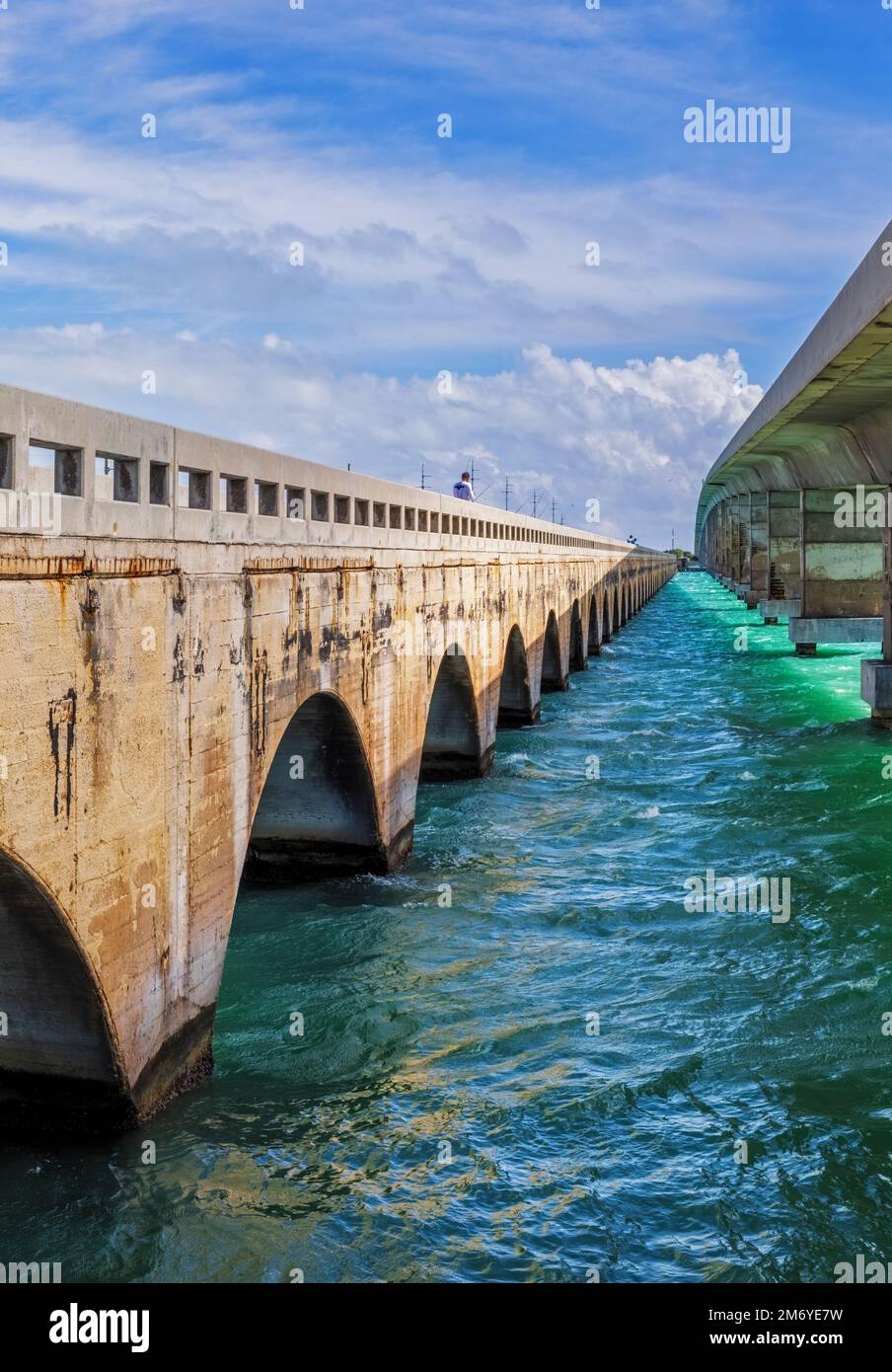 Overseas Highway bridge to the Key West, Florida, USA Stock Photo