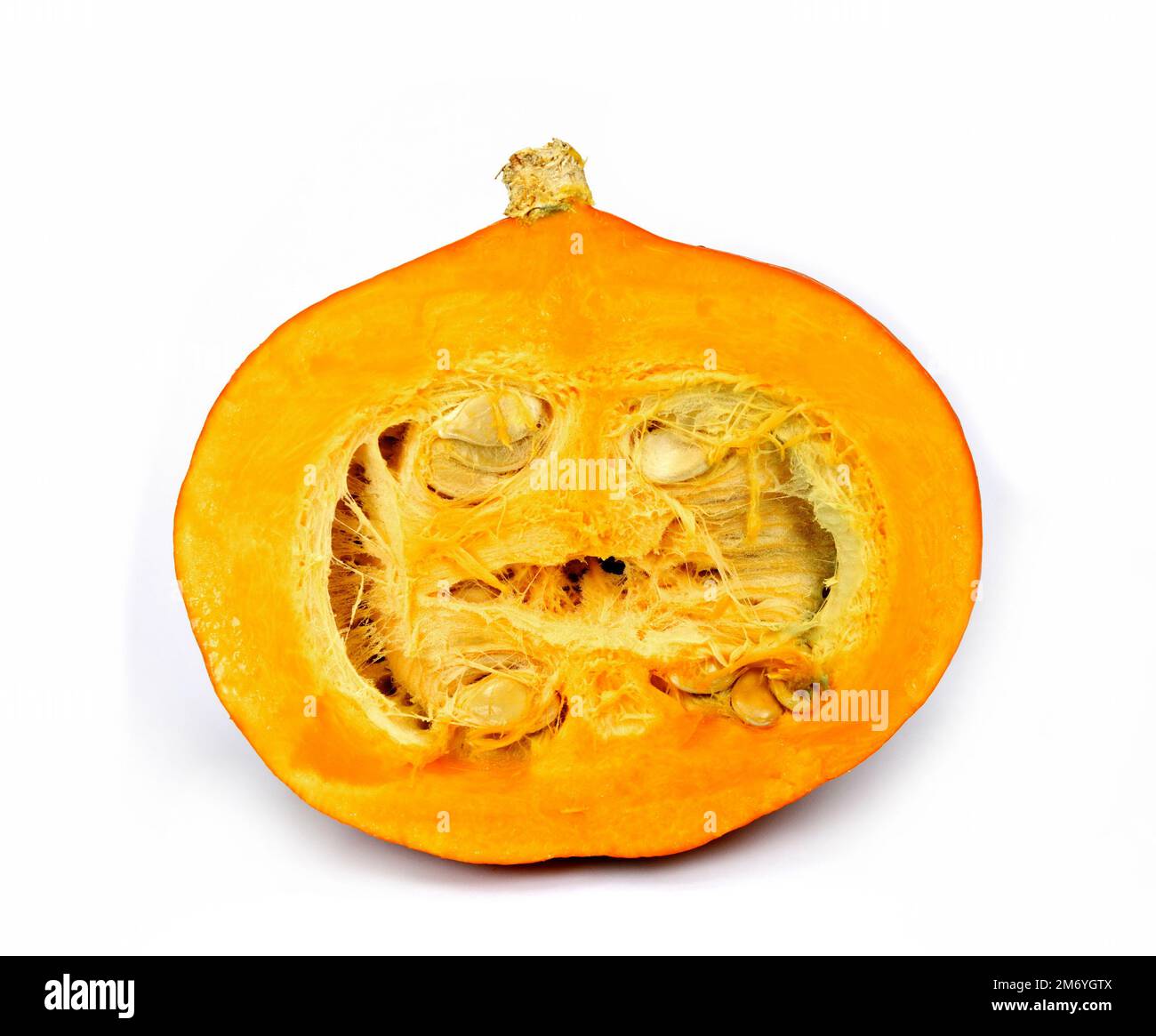 red kuri squash isolated on white background. Fresh red hokkaido ...