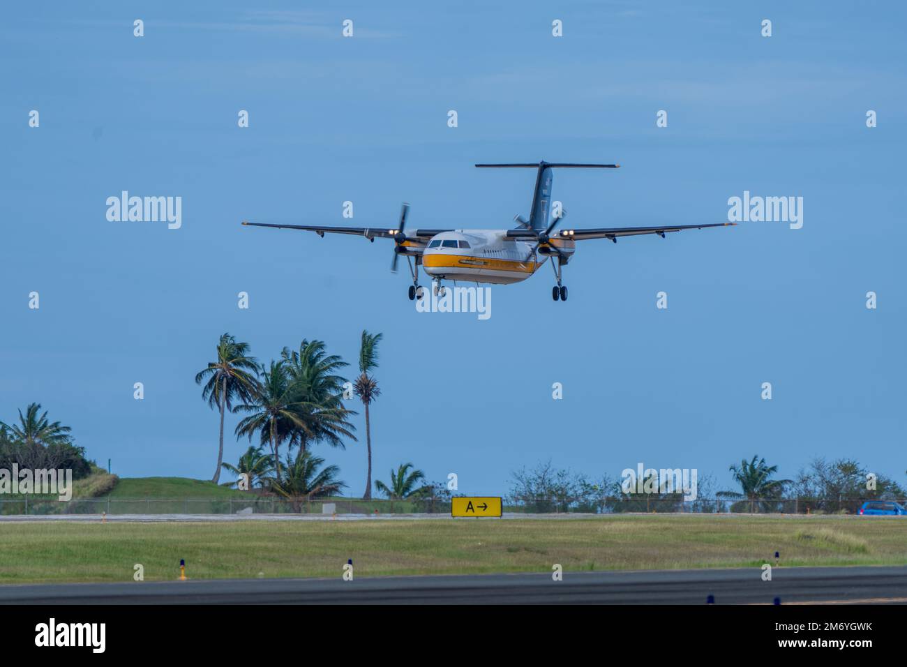 The U.S. Army Parachute Team jump aircraft, the C147A, prepares to