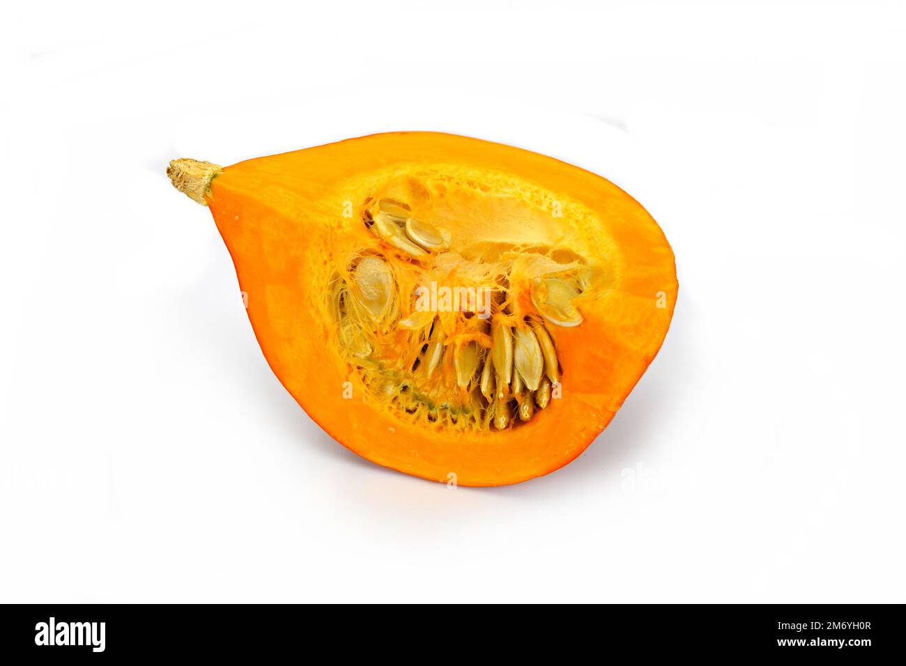red kuri squash isolated on white background. Fresh red hokkaido ...