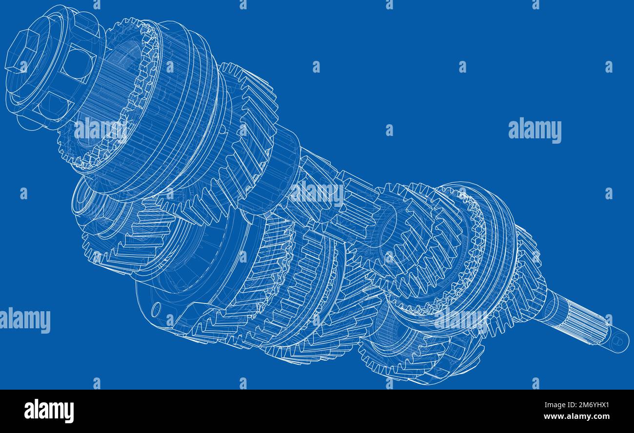Gearbox sketch. Vector Stock Vector Image & Art Alamy