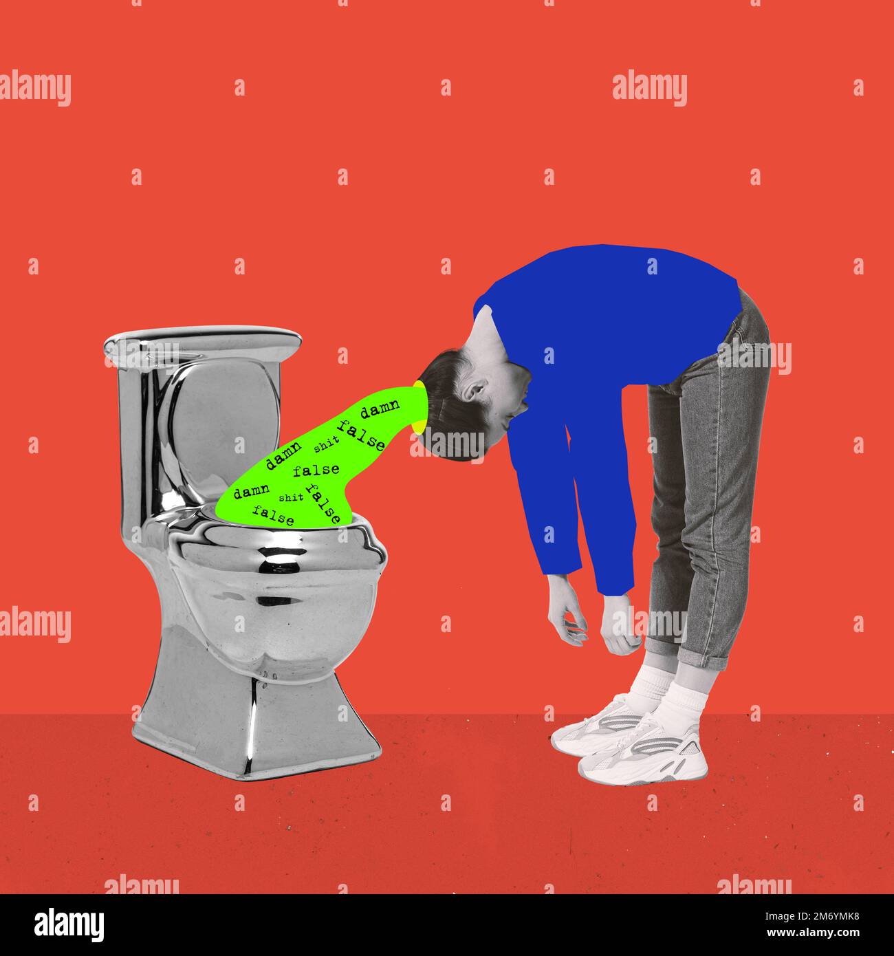 Overthinking Collage Contemporary art collage. Conceptual creative design. Overthinking ...