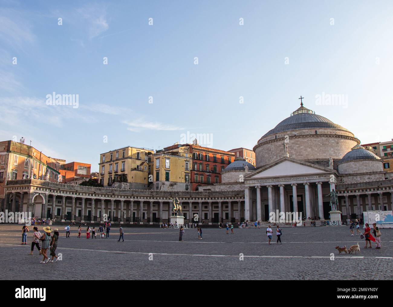 An aerial view of Plebiscite Square in Napoli Stock Photo