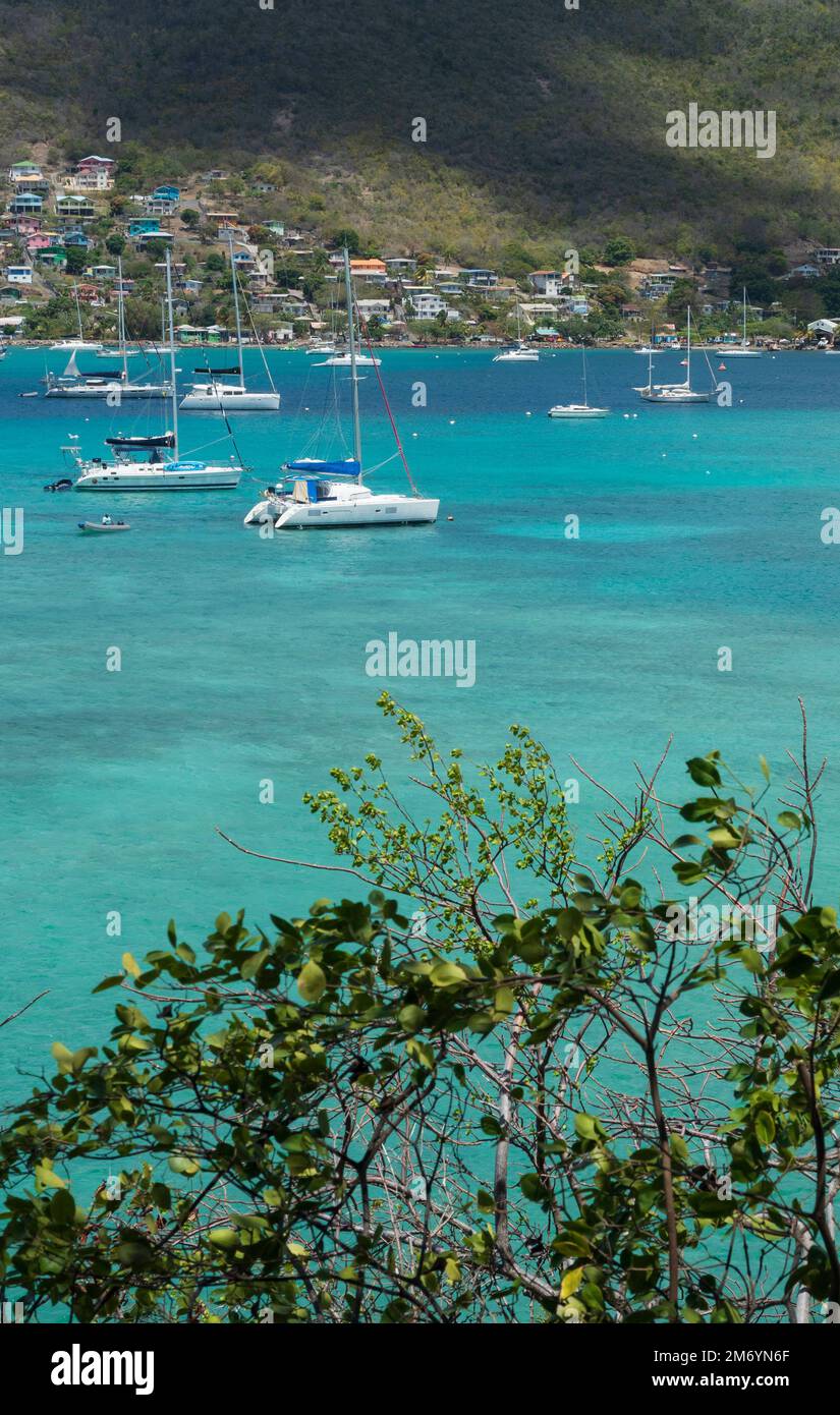 Bequia, Admiralty Bay, Port Elizabeth Stock Photo Alamy