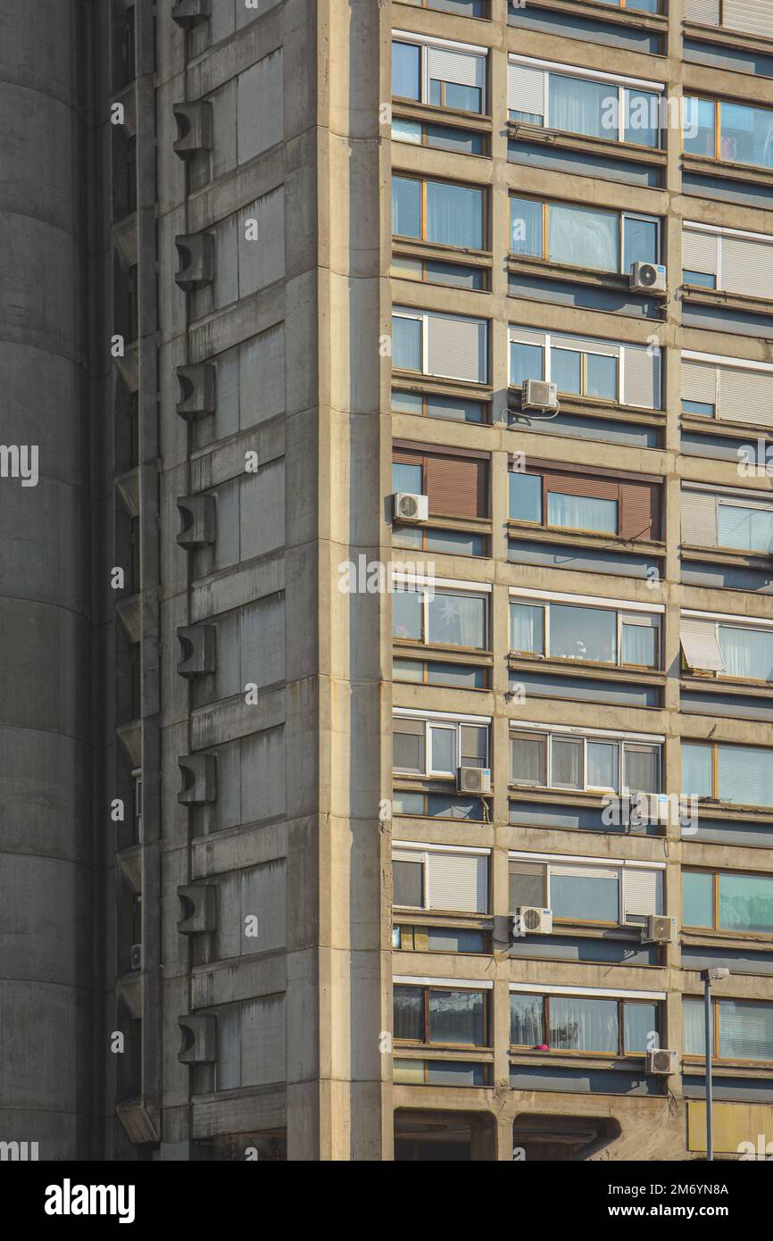 Western City Gate also known as the Genex Tower, Belgrade, Serbia. Stock Photo