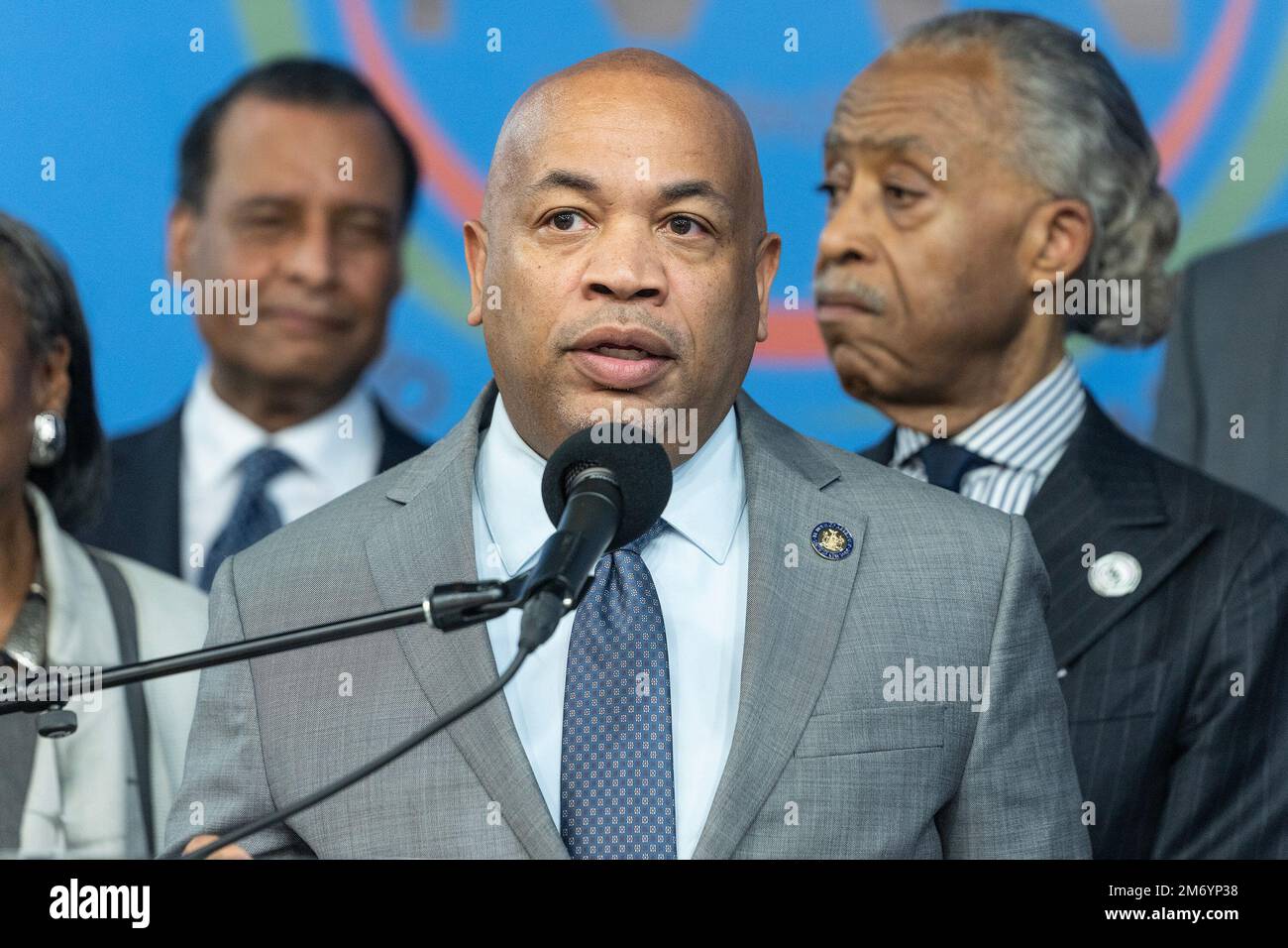 New York, United States. 05th Jan, 2023. Assembly Speaker Carl Heastie