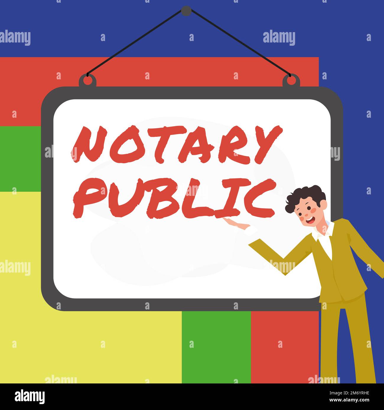 Text sign showing Notary Public. Concept meaning Legality Documentation