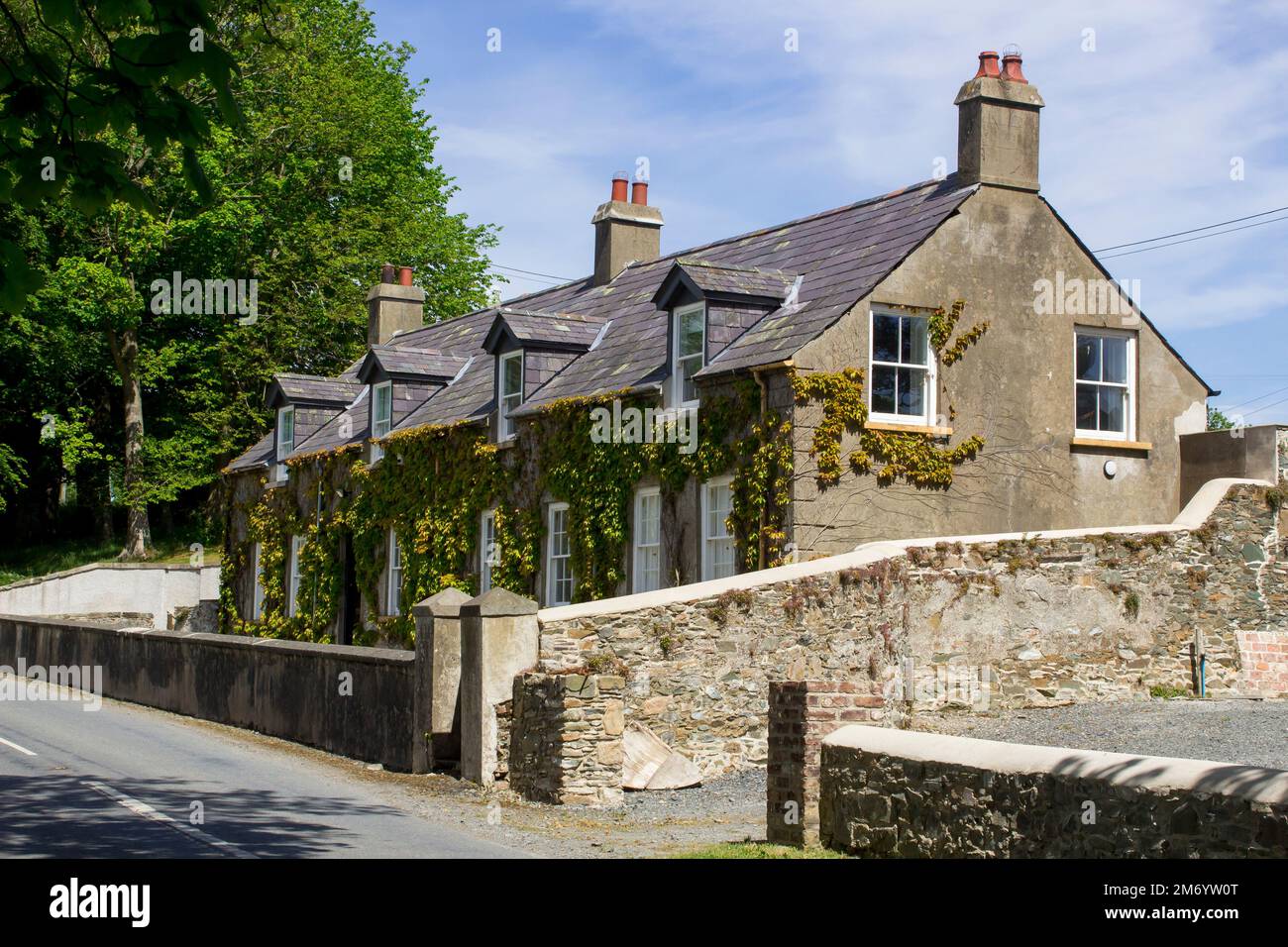 31 May 2020 The Lakehouse accommodation part of the restored 18th Century Ballyduggan Mill complex at Ballynahinch in County Down Northern Ireland Stock Photo