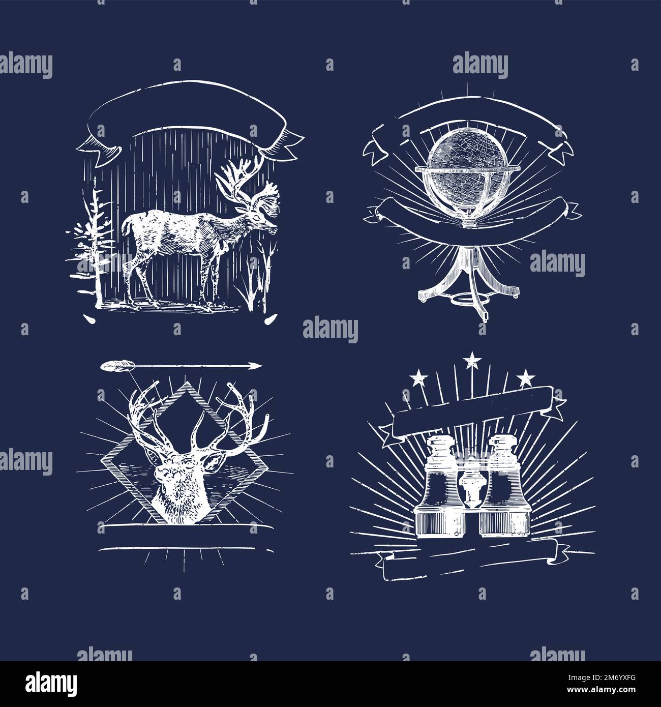 Set of vintage badges vector Stock Vector Image & Art - Alamy