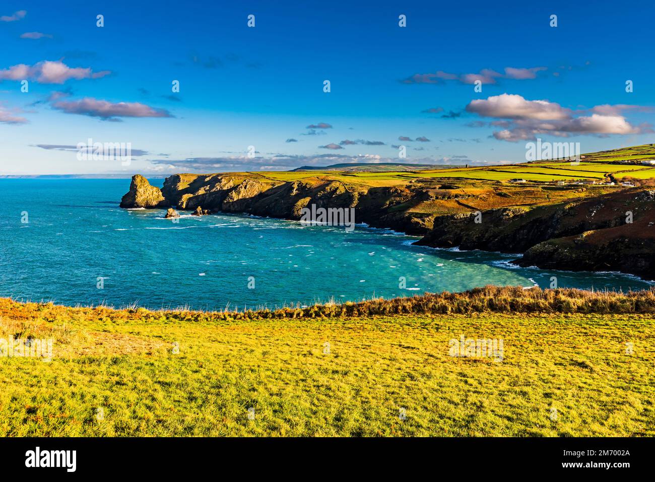 Looking across to Benoath Cove and Bossiney Haven, Tintagel, Cornwall