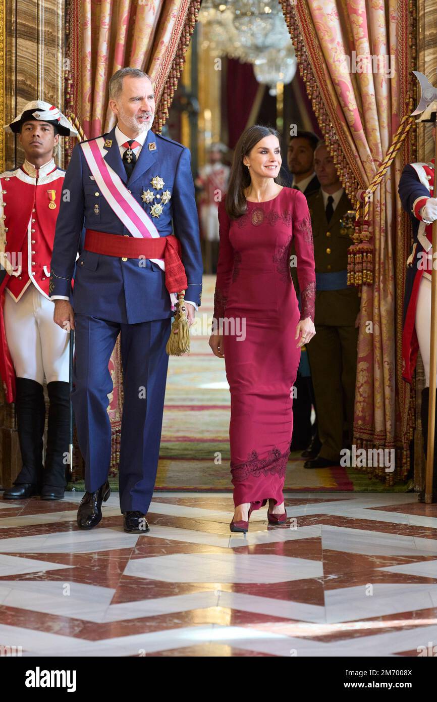 Madrid. Spain. 20230106, King Felipe VI of Spain, Queen Letizia of