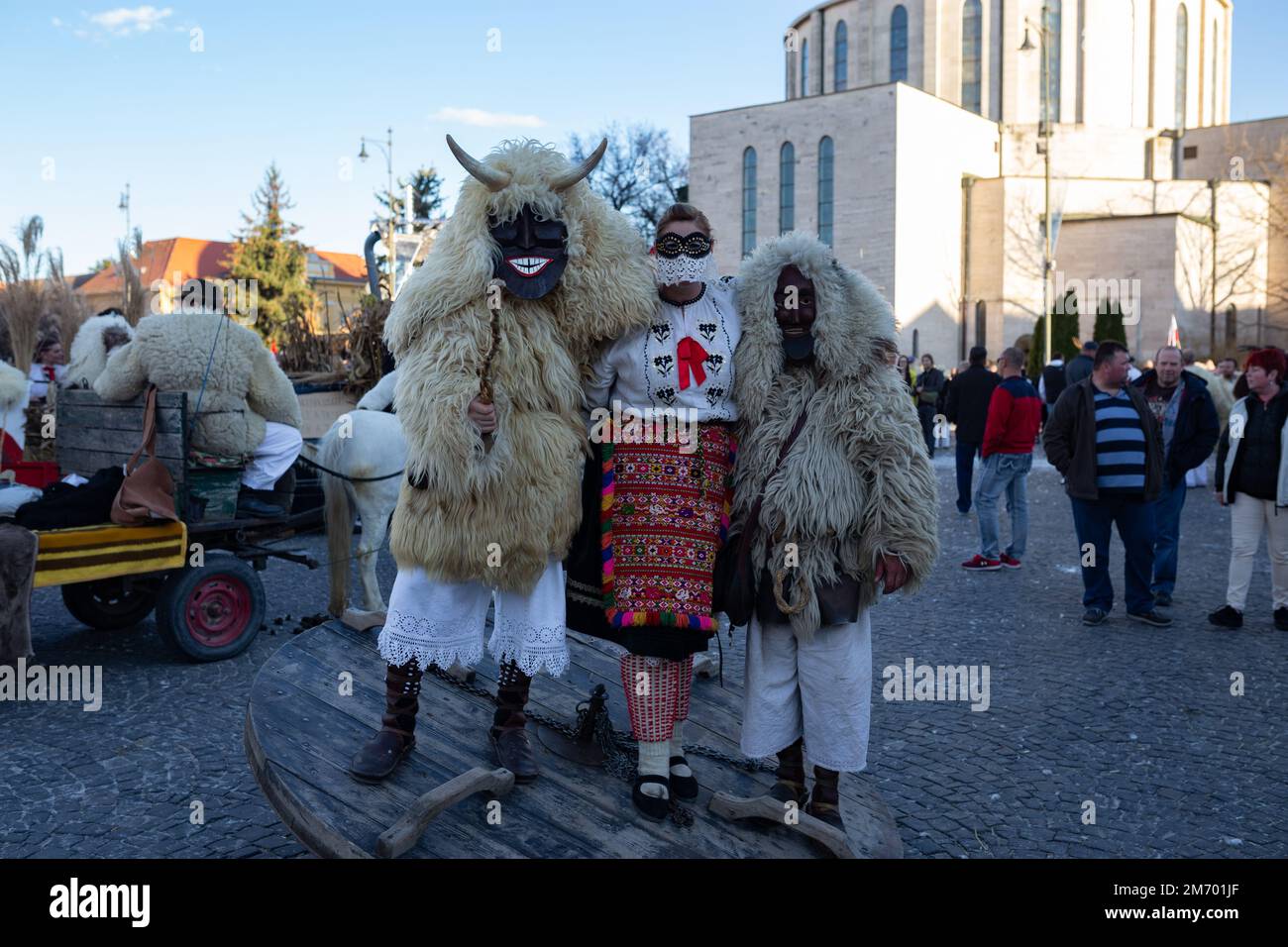 Buso festivities / Poklade from Mohacs, Hungary Stock Photo