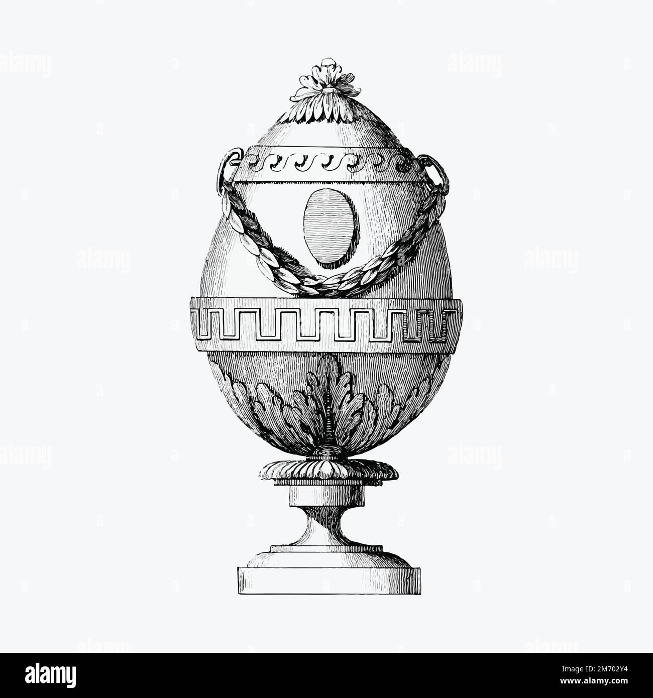 Vintage Victorian style goblet engraving vector Stock Vector Image
