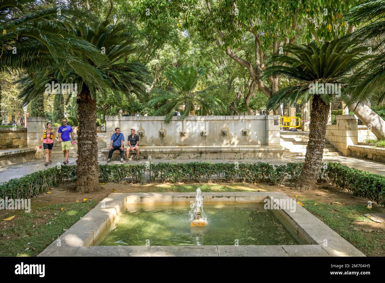 Springbrunnen, Park Jardí de Trames, S'Hort del Rei, Altstadt, Palma, Mallorca, Spanien Stock Photo