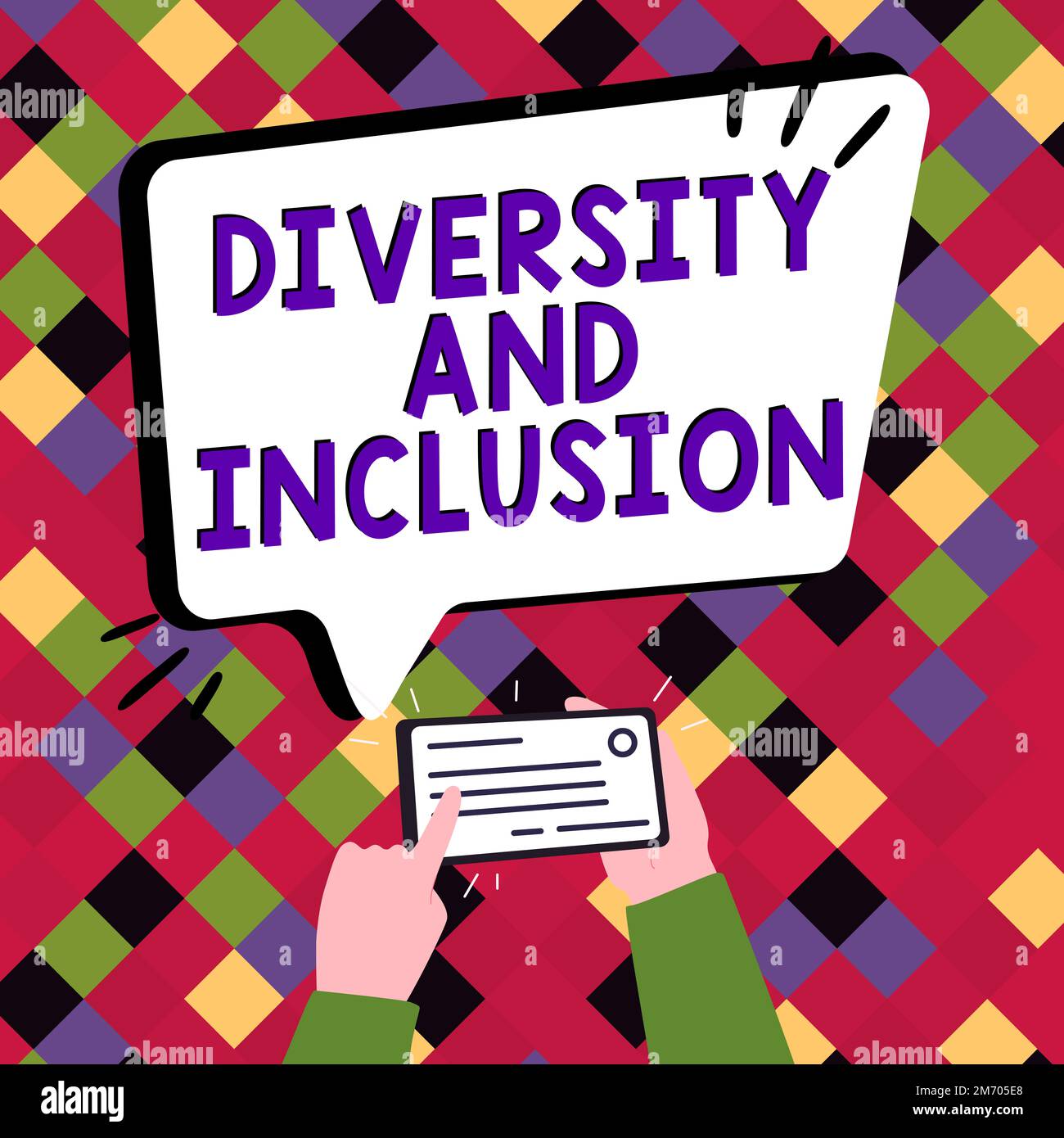 Text Sign Showing Diversity And Inclusion. Word Written On Range Human 