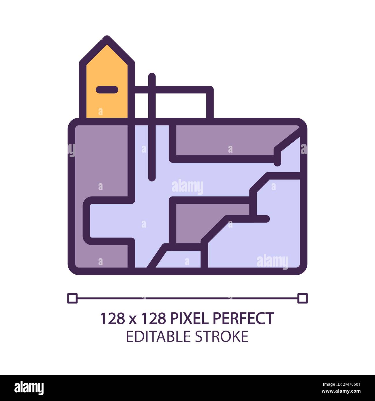 Underground mining pixel perfect RGB color icon Stock Vector