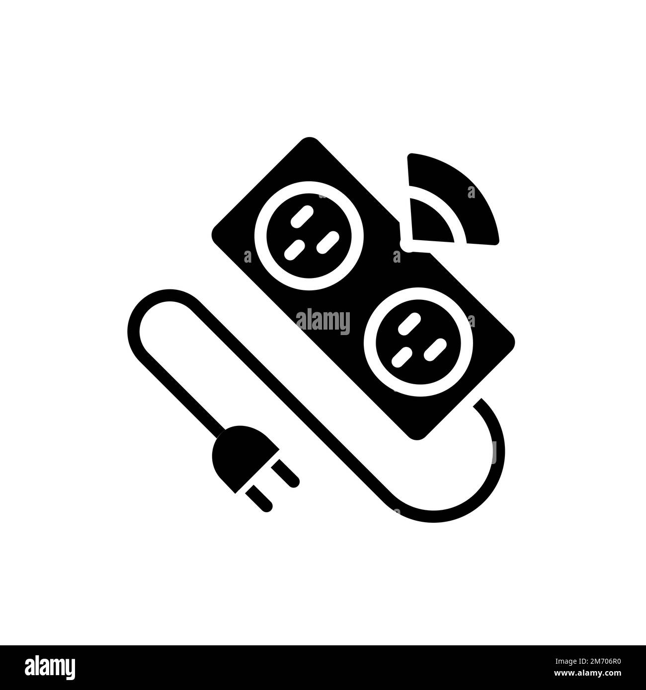 Smart power strip black glyph icon Stock Vector Image & Art Alamy