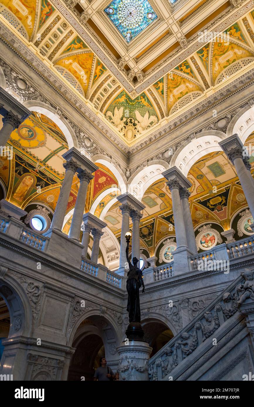 The Great Hall in The Library of Congress is the world’s largest