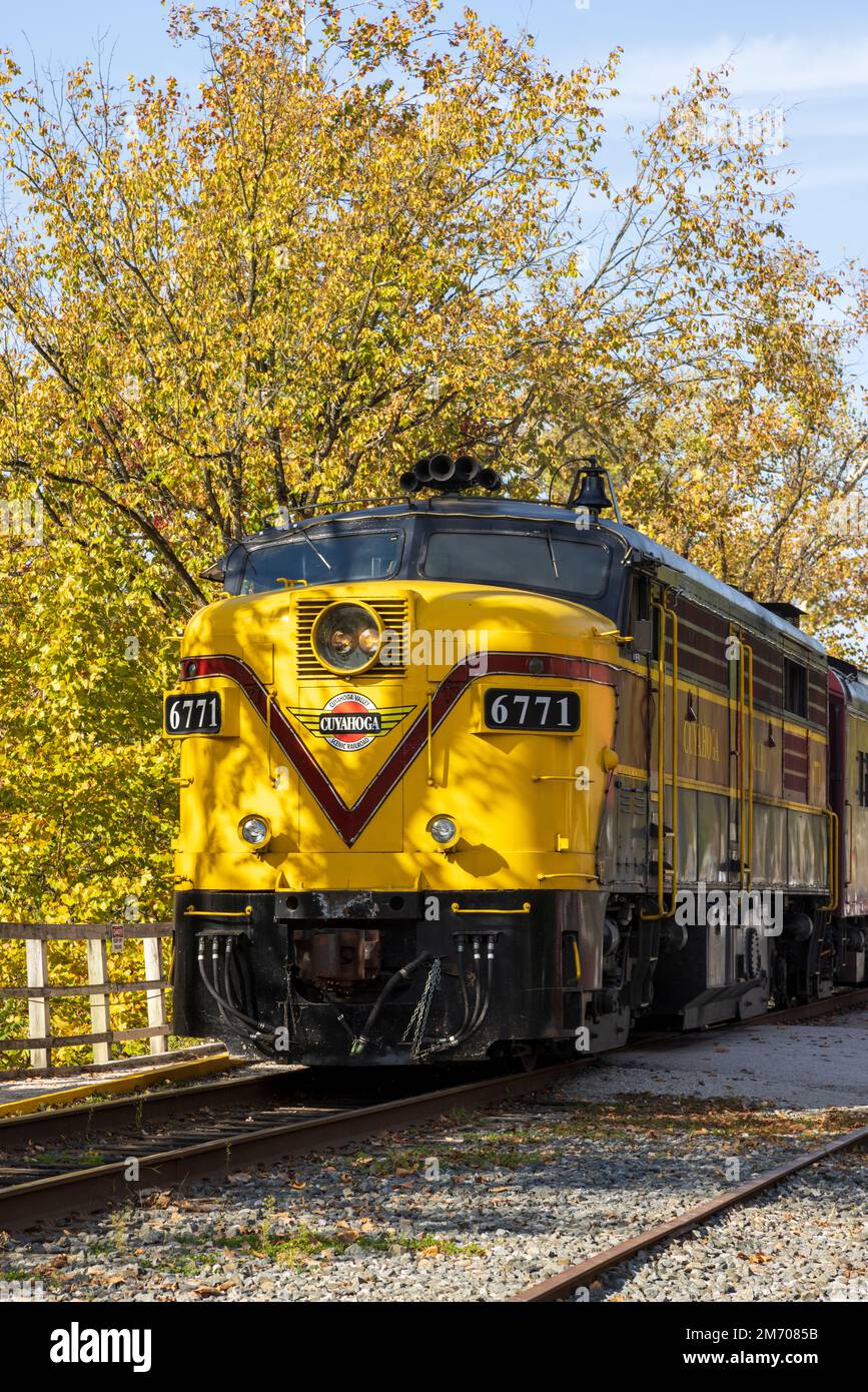 Cuyahoga Valley Scenic Railroad - Cuyahoga Valley Scenic Railroad Train In Cuyahoga Valley National Park Ohio 2M7085B 