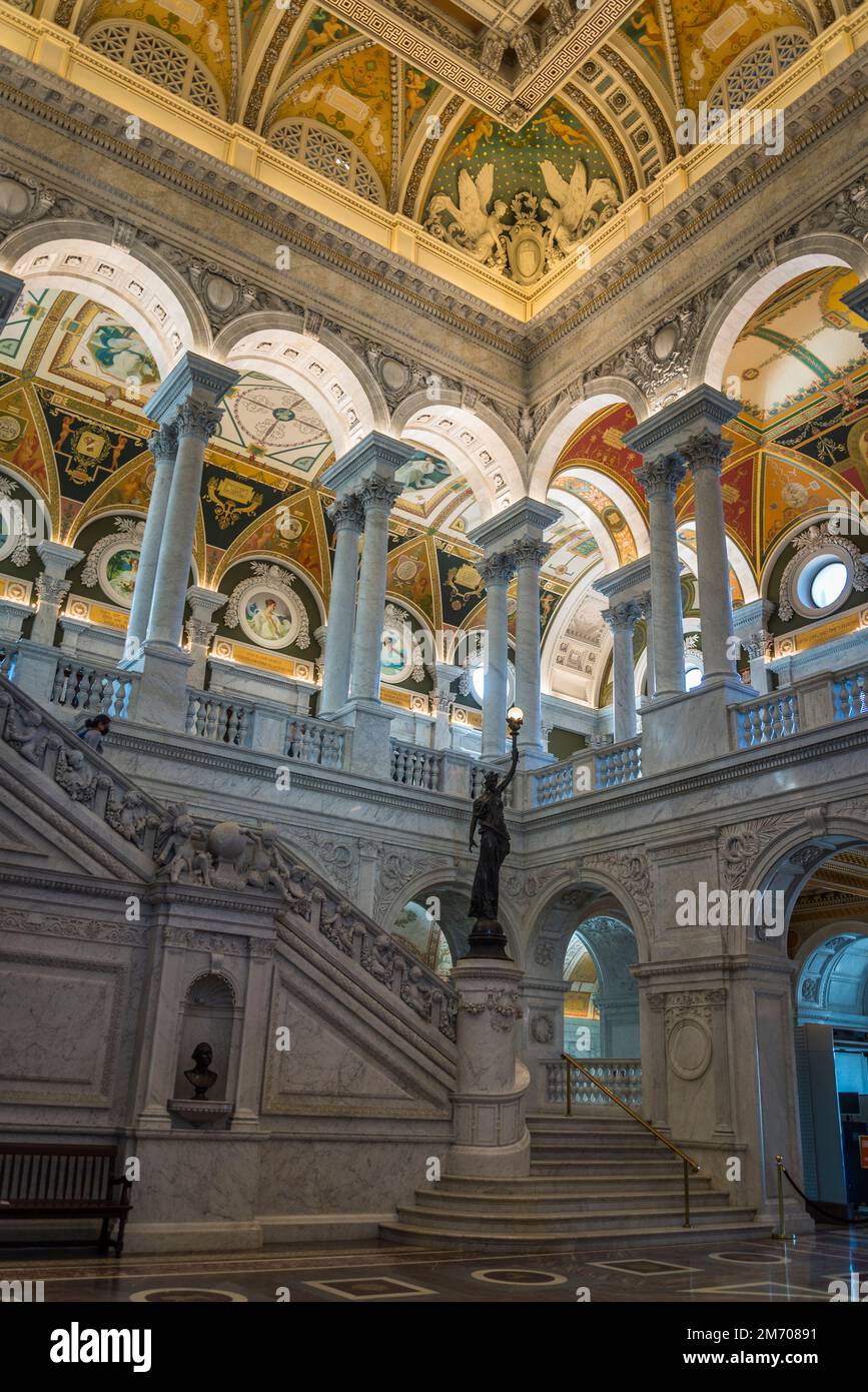 The Great Hall in The Library of Congress is the world’s largest